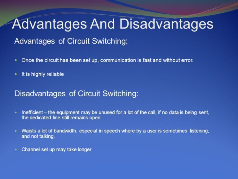 advantages and disadvantages of network switches