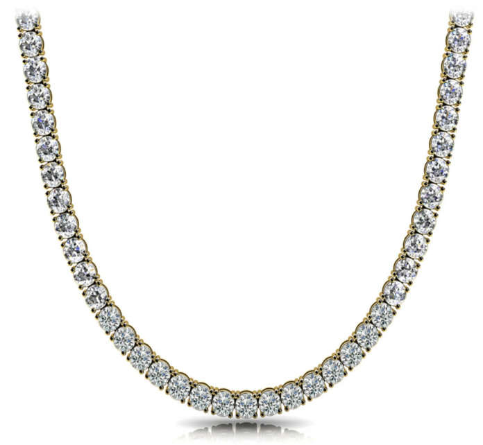 lab grown diamond riviera tennis necklace